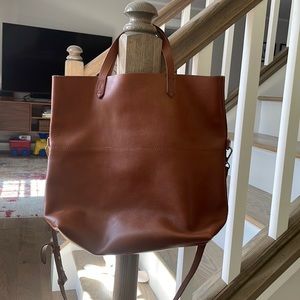 Madewell Foldover Leather Transport Tote